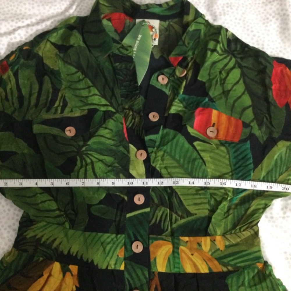 Farm Rio Cocoa Forest Jumpsuit w/ pockets NWT - Picture 16 of 16